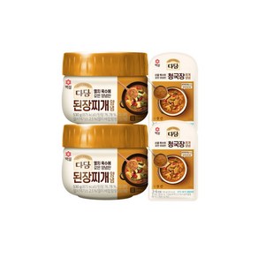 다담 된장찌개전용 530g x 2개 + 청국장찌개양념 130g x 2개, 1개