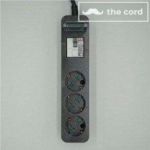 디멘 에어컨 고용량 멀티탭 대용량 4000W 과부하차단, 3구 누전차단 블랙, 1.5m, 1개