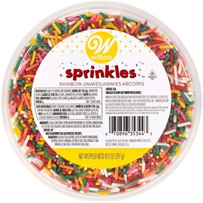 Jimmies Spinkles 10.5oz Tub-Rainbow 지미스 스프링클스 10.5온스 욕조-레인보우, 297g, 1개