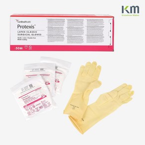 카디날헬스케어 프로텍시스 클래식 프리미엄 라텍스 수술장갑 50쌍 PROTEXIS Latex Sugical Glove, 8, 50세트