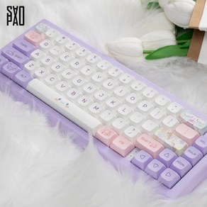 XDA 퍼플 시나모롤 키캡 PBT 앱코 콕스 로지텍 기계식 키보드 키캡 (145키)