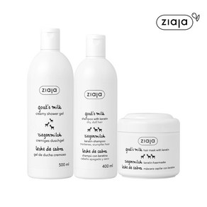 지아자 산양유 바디워시 500ml + 산양유 샴푸 400ml + 산양유 헤어팩 200ml