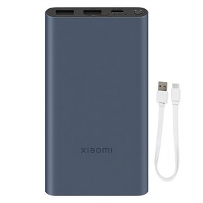 샤오미 고속 대용량 초고속 충전 휴대용 보조배터리 10000mAh 7세대 22.5W C타입, PB100DZM, 다크네이비