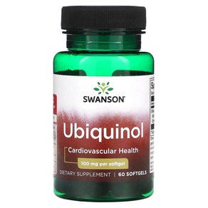 스완슨 유비퀴놀 Ubiquinol 100mg 60캡슐, 1개, 1개, 60정