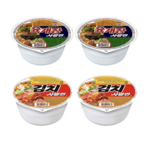 농심 육개장 사발면 컵라면 86g + 김치 사발면 컵라면 86g, 24개