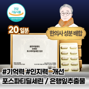 두뇌건강 영양제 브레인 포스파티딜세린 징코 기억력 인지력 한의사배합 PS, 1개, 60정