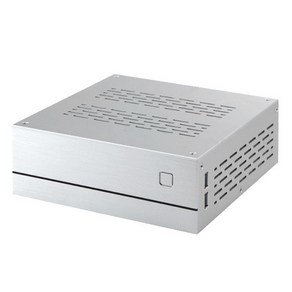 B01 케이스용 미니 ITX 컴퓨터 섀시 알루미늄/유리 서류가방 홈시어터 AC-DC HTPC 컴퓨터 박스 데스크탑 PC 인클로저, 하얀색