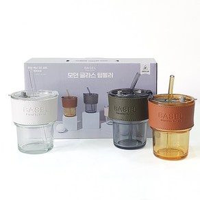 바젤 유리 텀블러 400ml 3p세트, 1개, 색상