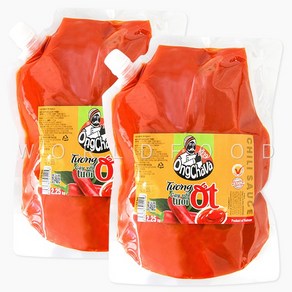 월드푸드 베트남 핫 칠리소스 옹차바 똥옷 매운 핫소스 대용량 2kg tuong ot chilli suace vietnam