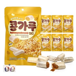 콩가루 캔디(55g) x 7봉+자색옥춘사탕 20g 세트, 1세트, 385g