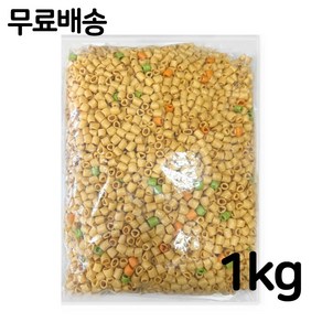 바삭한 대용량 마카로니 1kg 칼라 뻥튀기 맥주안주 기본안주 옛날과자 간식 대롱 과자, 1개