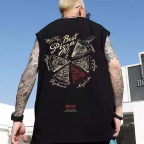 [2XL-5XL] 블루제이 빅사이즈 민소매 오버핏 프린팅 나시