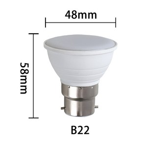 핫 디밍 LED 스포트라이트 전구 홈 데코 조명용 밝은 에너지 절약 램프 GU10 MR16 7W E27 GU5.3 B22 AC 110V 220V, [03] B22, [03] Neutal White 4500K, [01] AC 110V, 1개