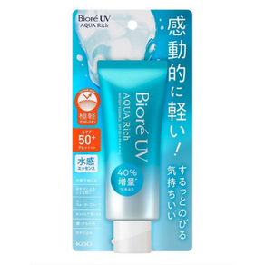 [대용량] 비오레 UV 아쿠아 리치 워터 리 에센스 85g (일반 제품의 1.7 배) 선크림 SPF50 + / PA ++++, 50g, 2개