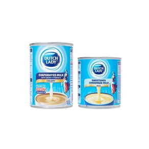 더치레이디 DUTCH LADY 무가당연유(Evapoated milk) 가당연유(Sweetened condensed milk), 410g, 1개