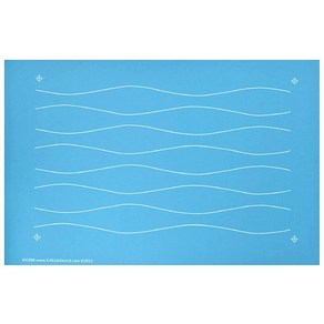 Full Line Stencil - Moden Waves - 엣지 투 엣지 나일론 메시 스텐실 프리 모션 퀼팅용 연속 라인 템플릿 가정용 기계 퀼팅 핸드 퀼팅 롱 암 퀼팅