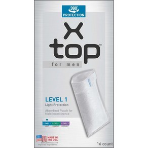 X-TOP 1단계 / 엑스탑포맨/ 남성골무형기저귀, 1세트, 16매입, 소형