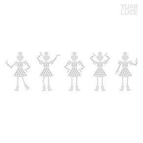 유아루체 걸그룹 - 붙이는큐빅 핫픽스 모티브, 1개