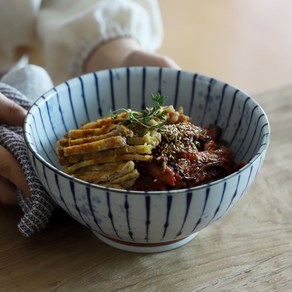 오반자이 오란비 면기 일본 그릇 식기 덮밥그릇 라면기 냉면기 고급스러운그릇 빈티지그릇 빈티지면기 깔끔한면기 도자기그릇 도자기면기, 1개