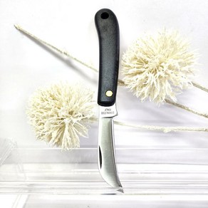 (Italy) 접이식 검정색 꽃 칼(Flower Knife) 1개/화훼기능사 준비물/생화커팅 접도칼