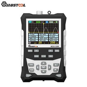 MUSTOOL 전문 디지털 오실로스코프 LCD 화면 파형 저장 장치 120MHz 아날로그 대역폭 500 MSs 샘플링 속도 MDS120M, 1개