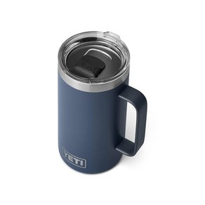 YETI Ramble 710ml(24온스) 머그 진공 단열 매그슬라이더 뚜껑이 있는 스테인리스 스틸 킹 크랩 281630, 네이비, 1개