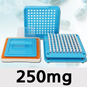 PVC 캡슐충진기 100캡슐 (250mg / 500mg) 100캅셀 캅셀충전기 캡슐충전기 공캡슐제조, 250mg, 1개