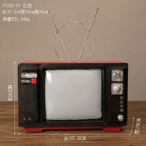 레트로 tv 옛날 물건 빈티지소품샵 인테리어소품 아날로그, 적색 흑백 텔레비전