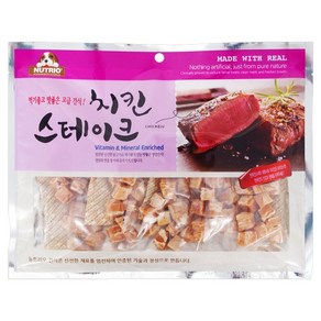 뉴트리오 치킨 스테이크 큐블 400g / 사사미간식 / 강아지 간식, 1개