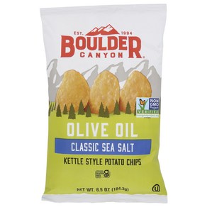 Boulde Canyon Chips Potato Olive Oil 6.5 Ounce 볼더 캐년 칩 감자 올리브 오일 6.5온스, 184g, 1개