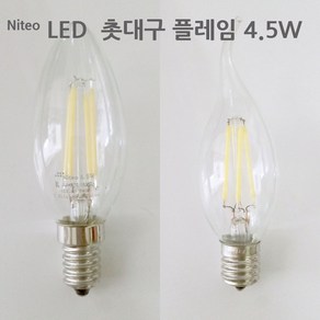 이솔전기 LED촛대구 후레임전구4.5w E14 E17 주광색 전구색, E14 촛대구 전구, 1개