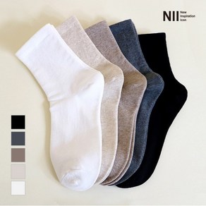 백화점 출고 [NII] 여성 무압박 중목양말 5PACK