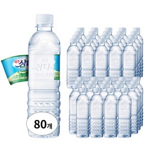 제주 삼다수 무라벨(100%), 80개, 500ml