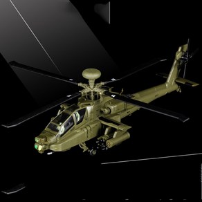 아파치 무장헬기 모형 헬기 미군 AH-64A 1:72, 25*24*17*7cm, 1개