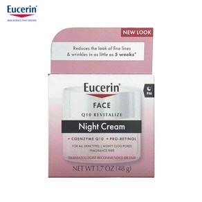 Eucein Q10 프로 레티놀 나이트 크림 1.7 oz 페이스용 민감성 피부용, 1개, 48ml