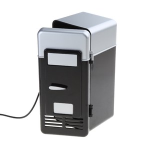 휴대용 미니 780ml 냉장고 USB 전원 자동차 음료 쿨러 홈 데스크탑 보트 여행 화장품 냉장고 다목적 가전 제품, 검은색