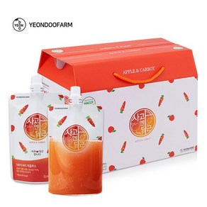 내고향일품방 [연두] 사과엔당근 국산 착즙주스 100ml*40팩261233, 내고향일품방 [연두] 사과엔당근 국산 착즙주스 100m, 40개, 100ml