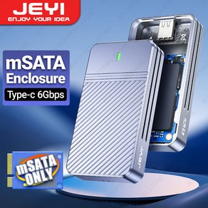 JEYI mSATA - USB 3.1 Gen2 10Gbps SSD 인클로저 어댑터 박스mSATA 내부 SSD 드라이브용 C-포트가 있는, 한개옵션1, 1개