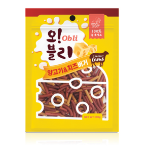 오블리 치즈버거 100g x 30개 3종 강아지져키간식 1box