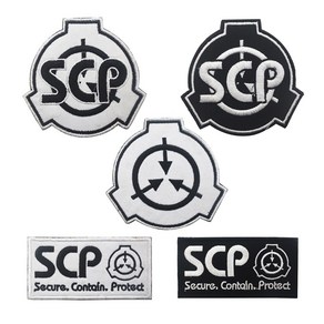 SCP Foundation 벨크로 패치 Secue Contain Potect 자수 찍찍이 와펜