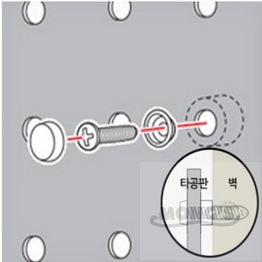 몽스드림 타공판 고정 부품세트 나사, 1개