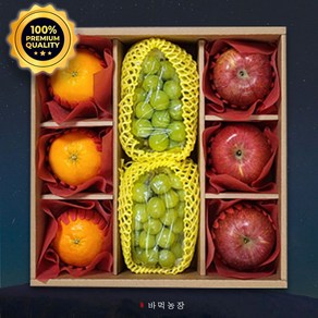 [바먹농장] 명품 명절선물세트 혼합과일선물세트 실속과일선물 당도선별, 1개, [11] 알찬 사과/레드향/샤인머스켓 세트