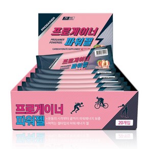 프로게이너 파워젤 복숭아맛 1박스 20개 자전거 마라톤 등산 라이딩 철인3종 에너지젤/스포츠젤