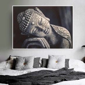 노 브랜드 Buddha Cultue Canvas 그림 추상 현대 포스터 및 인쇄 Cuados 벽 아트 사진 거실 홈 장식, no fame