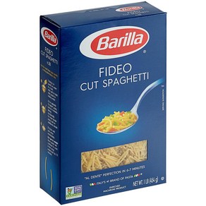 Bailla Fideo Pasta Cut Spaghetti 바릴라 피데오 파스타 컷 스파게티 1 lb 454g 2팩, 2개