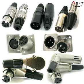 ADIT XLR 마이크캐논 마이크잭 3P 벽부형 라인용 샷시용 젠더 커넥터, ai0011_커넥터, 1개