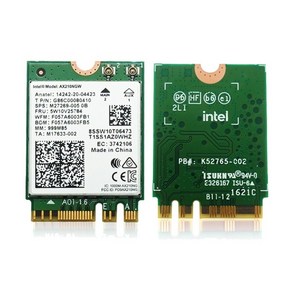 [INTEL] AX210NGW (무선랜카드/M.2/2400Mbps/안테나 별도), 1개