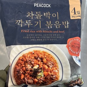 피코크 차돌박이 깍두기 볶음밥 4입 840g 아이스팩 포장, 1개