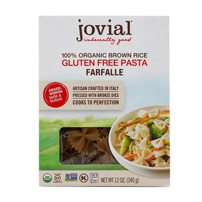 Jovial Foods 100％ 유기농 현미 글루텐 프리 파스타 파르팔레 340 g