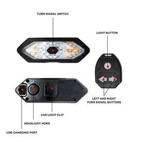 자전거gps 속도계 ZK30 자전거 방향 지시등 후미등 원격 LED 조명 USB 충전식 램프 무선 경고